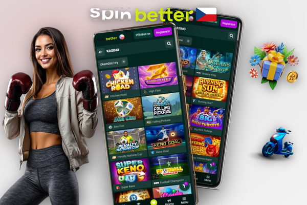 Oznámení o dostupné aktualizaci Spinbetter aplikace pro Android na displeji smartphonu
