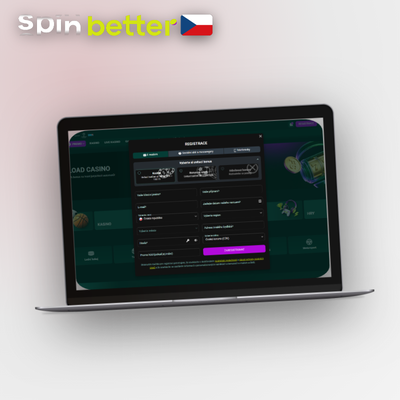 SpinBetter Casino registrace přes telefon s potvrzením účtu pomocí SMS kódu
