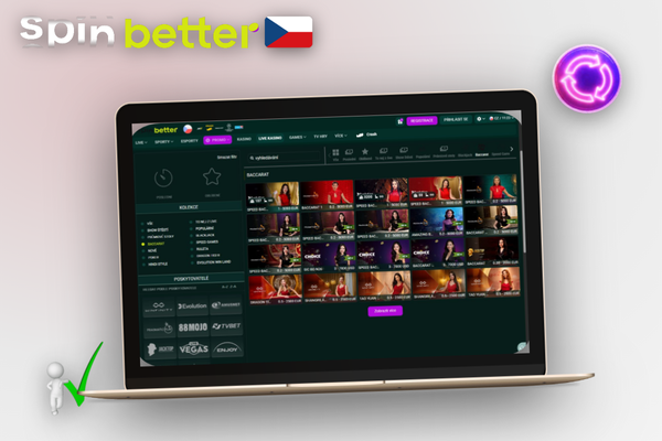 Spinbetter desktop verze na Windows i macOS zobrazuje totožné lobby kasina a kurzy